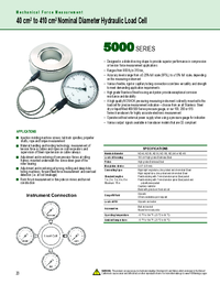 Thumbnail of document Data Sheet - 5000 Series 40 cm2 to 410 cm2 Hydraulic Load Cell